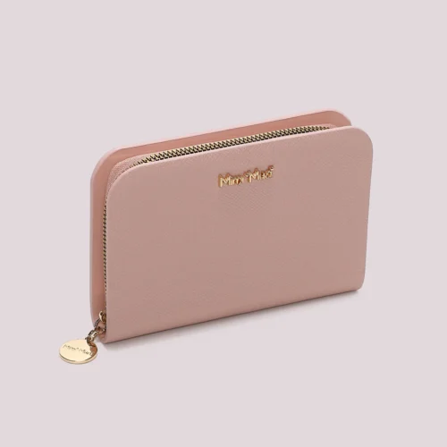 Alternative view of Mimi Muà - Portafoglio Basico in Ecopelle - Rosa