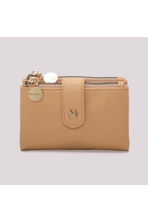 Mimi Muà - Portafoglio Medio Morbido in Ecopelle - Taupe