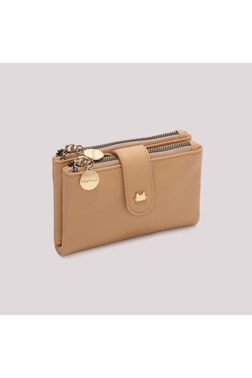 Alternative view of Mimi Muà - Portafoglio Medio Morbido in Ecopelle - Taupe