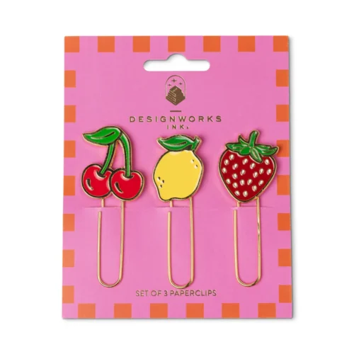 Paddywax - Set di 3 Graffette Segnalibro a Forma di Frutta