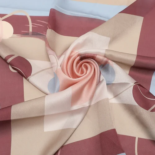 Mimi Muà - Foulard con Cornici Multicolor 90x90 cm - Rosa