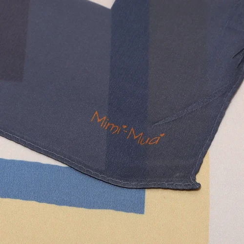 Alternative view of Mimi Muà - Foulard con Cornici Multicolor 90x90 cm - Blu