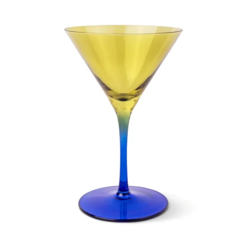 Paddywax - The Olive Martini Glass – Set da 2 Bicchieri Martini Olive & Cobalto in Vetro
