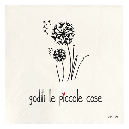 Simple Day - Set 20 tovaglioli in carta Goditi le piccole cose
