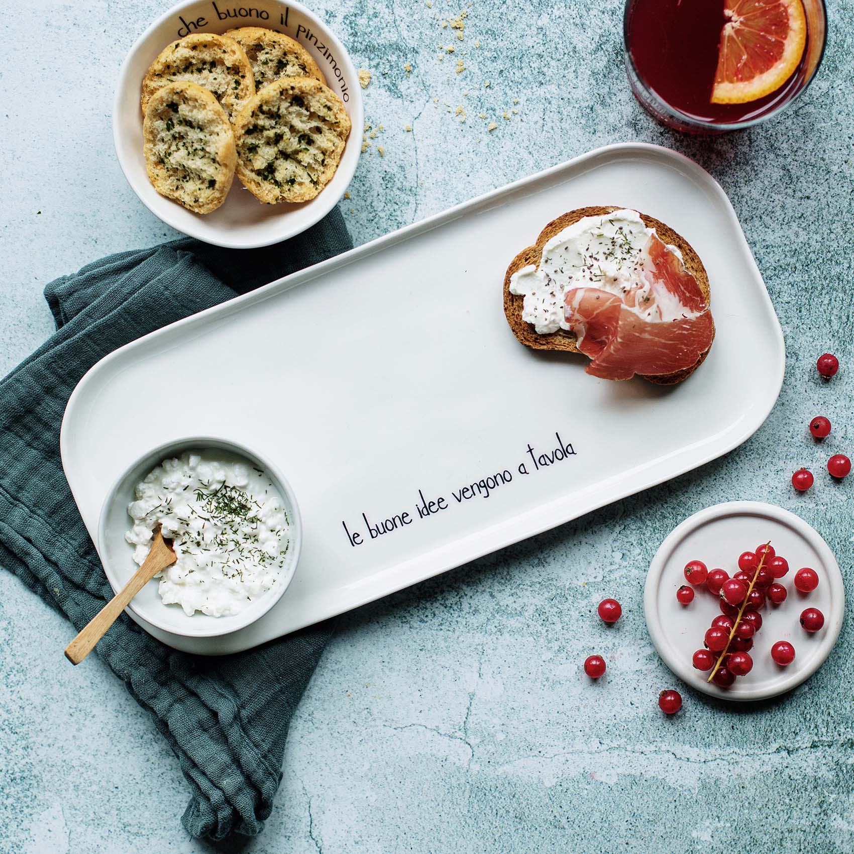 Simple Day - Vassoio rettangolare Le buone idee vengono a tavola - immagine 2