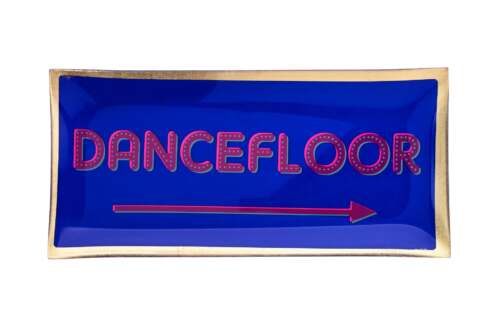 Gift Company -  Love Plate in Vetro L “Dancefloor” – Blu