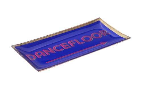 Alternative view of Gift Company -  Love Plate in Vetro L “Dancefloor” – Blu