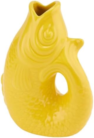 Gift Company - Monsieur Carafon S - Vaso Caraffa Pesce - Giallo sole
