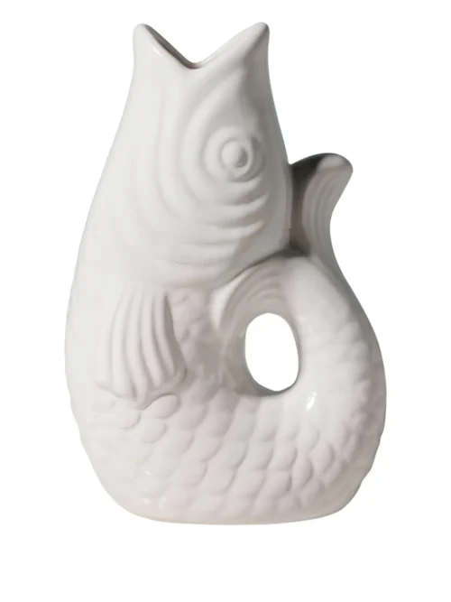 Gift Company - Monsieur Carafon L - Vaso Caraffa Pesce - Bianco