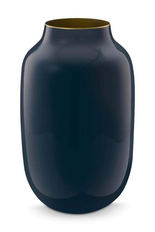 Pip Studio - Vaso ovale in metallo blu 30 cm