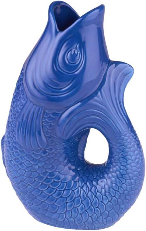 Gift Company - Monsieur Carafon L - Vaso Caraffa Pesce - Azzurro