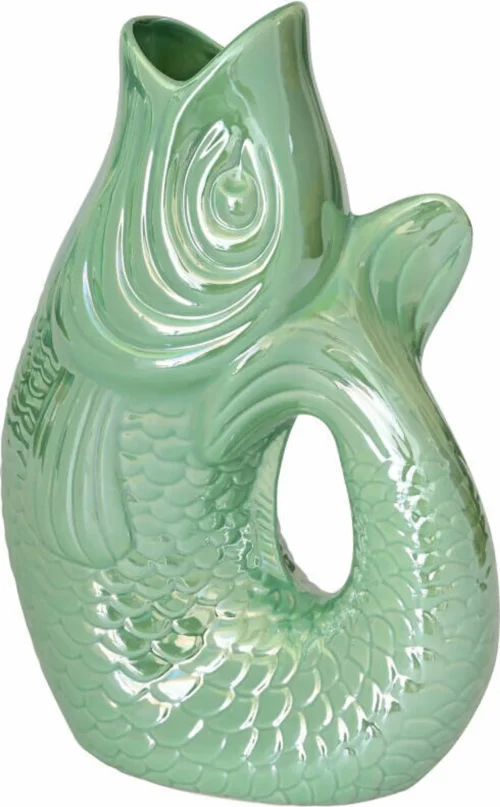 Gift Company - Monsieur Carafon S - Vaso Caraffa Pesce - Menta madreperla