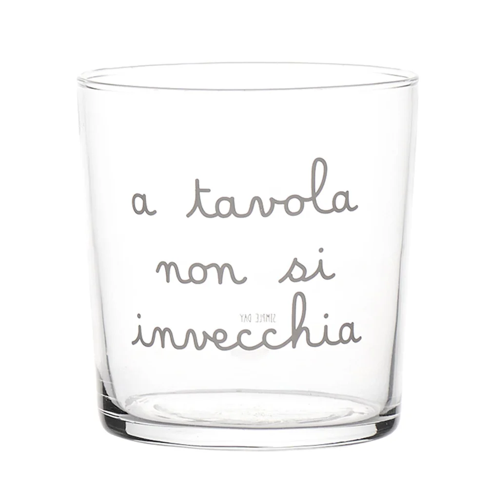 Simple Day - Set 6 Bicchieri acqua a tavola non si invecchia