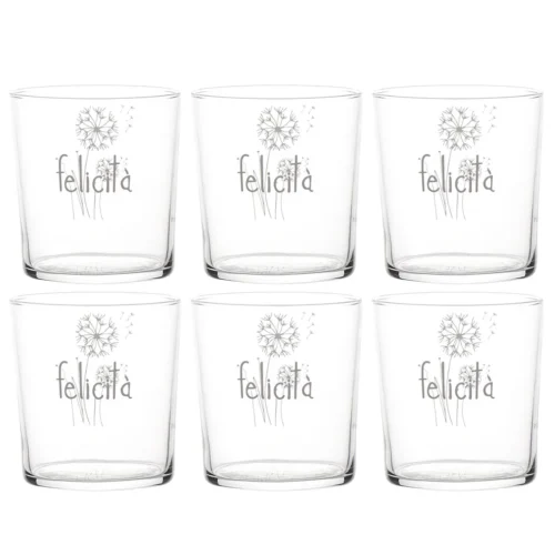 Alternative view of Simple Day - Set 6 bicchieri Felicità soffioni