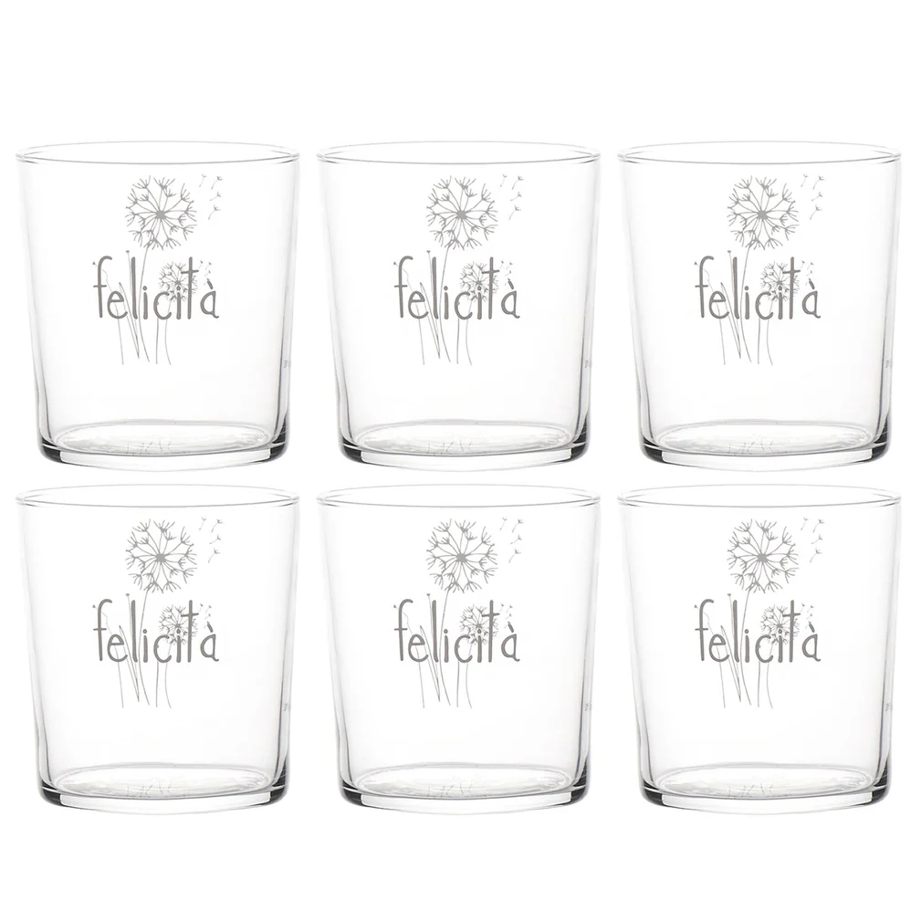 Simple Day - Set 6 bicchieri Felicità soffioni - immagine 2